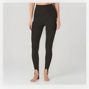 Beyond Yoga Spacedye Well Rounded Stirrup Legging Size XL Dark Gray Heather
